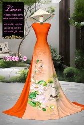 Vải áo dài hoa in 3D