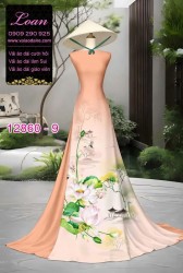 Vải áo dài hoa in 3D