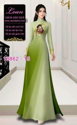 Vải áo dài hình đức mẹ