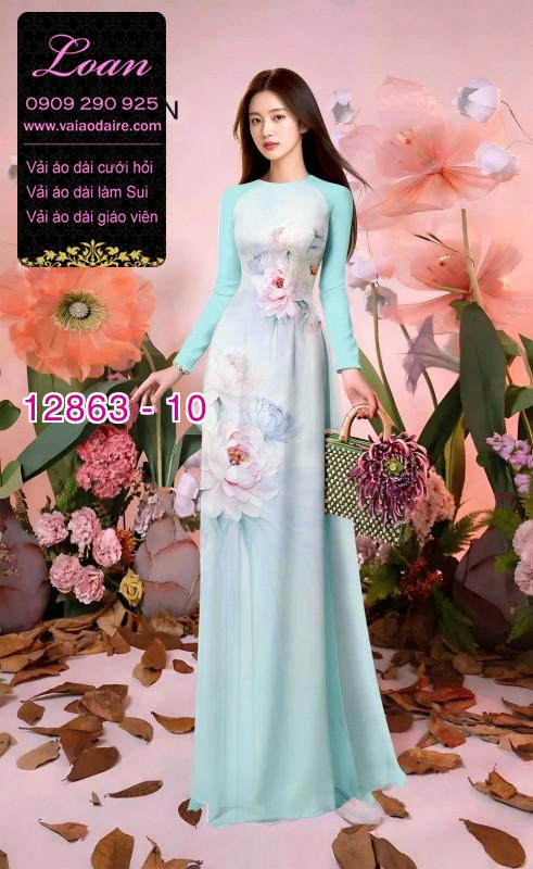 Vải áo dài hoa in 3D