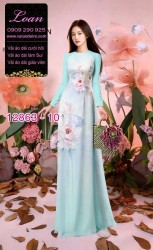 Vải áo dài hoa in 3D