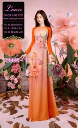 Vải áo dài hoa in 3D