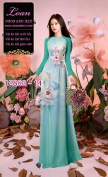 Vải áo dài hoa in 3D