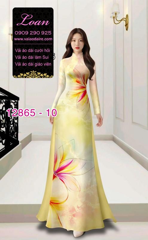 Vải áo dài hoa in 3D