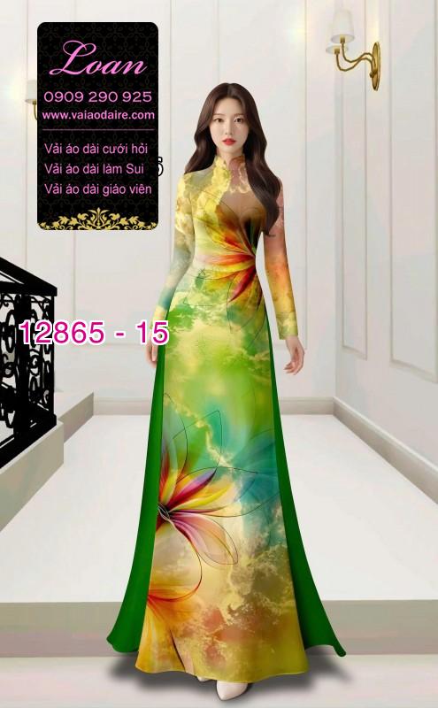 Vải áo dài hoa in 3D