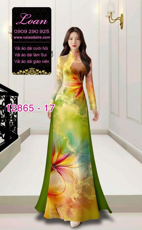 Vải áo dài hoa in 3D