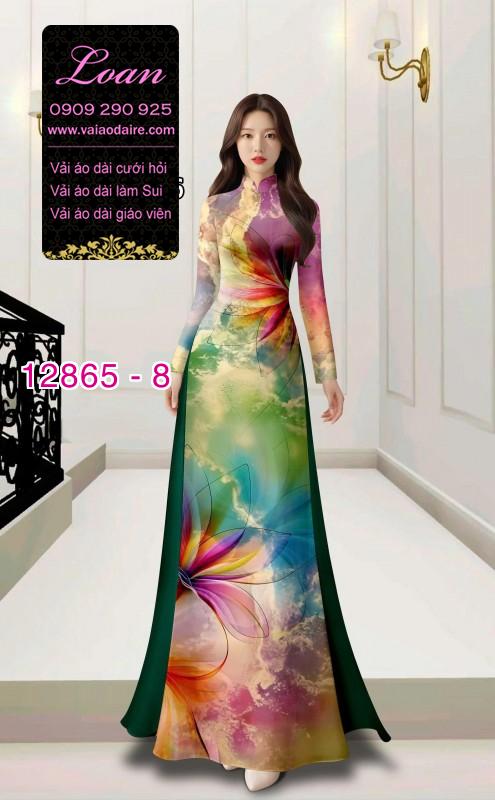 Vải áo dài hoa in 3D