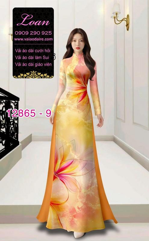 Vải áo dài hoa in 3D