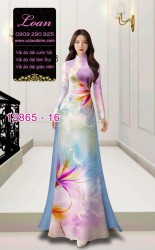 Vải áo dài hoa in 3D