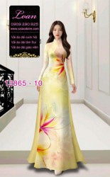 Vải áo dài hoa in 3D