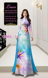 Vải áo dài hoa in 3D