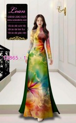 Vải áo dài hoa in 3D
