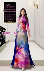 Vải áo dài hoa in 3D