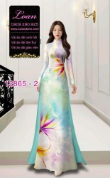 Vải áo dài hoa in 3D