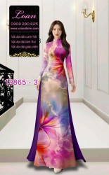 Vải áo dài hoa in 3D