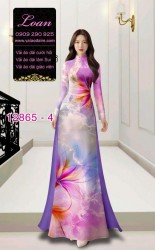 Vải áo dài hoa in 3D