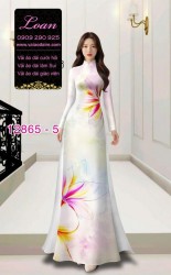 Vải áo dài hoa in 3D