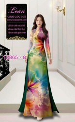 Vải áo dài hoa in 3D