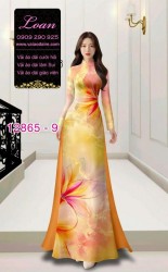Vải áo dài hoa in 3D