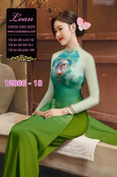 Vải áo dài hình đức mẹ in 3D