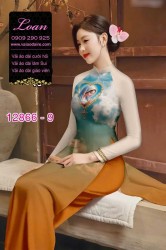 Vải áo dài hình đức mẹ in 3D