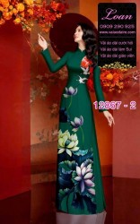 Vải áo dài hoa sen in 3D