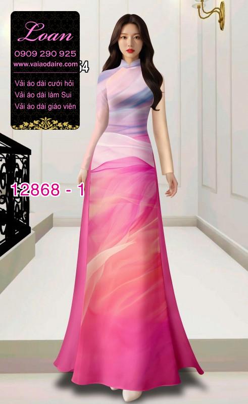 Vải áo dài vằn vện in 3D