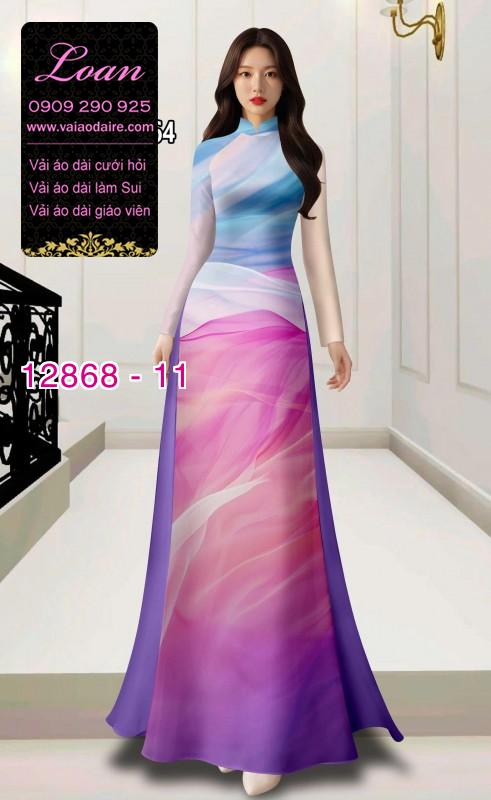Vải áo dài vằn vện in 3D