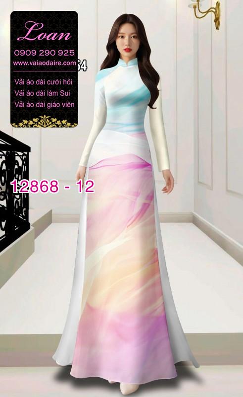 Vải áo dài vằn vện in 3D