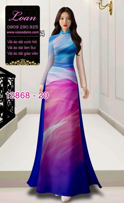 Vải áo dài vằn vện in 3D