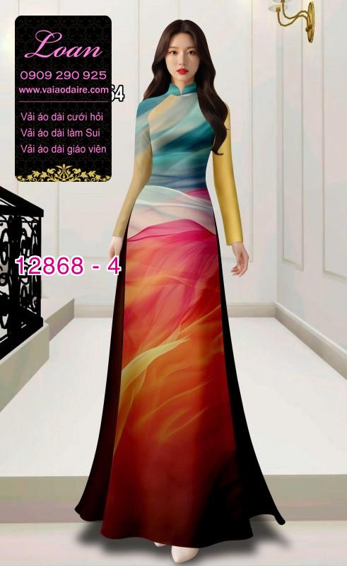 Vải áo dài vằn vện in 3D