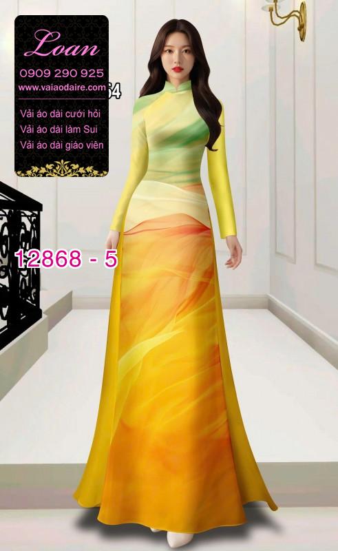Vải áo dài vằn vện in 3D