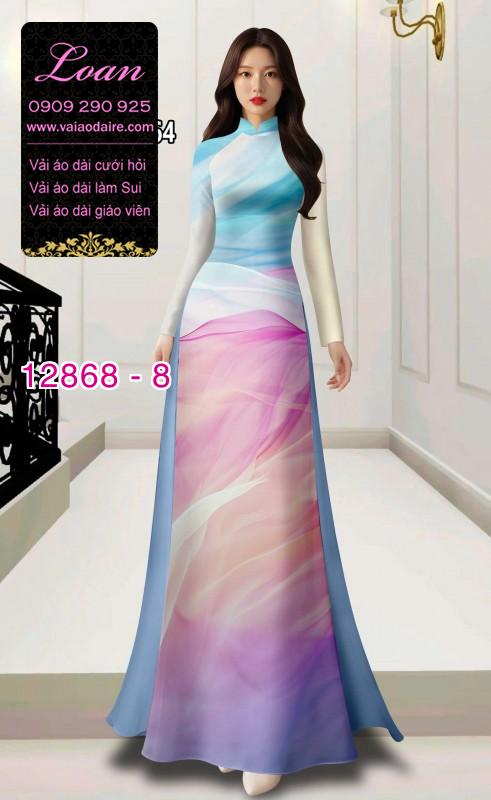 Vải áo dài vằn vện in 3D
