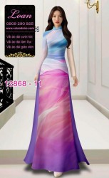 Vải áo dài vằn vện in 3D