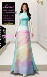 Vải áo dài vằn vện in 3D