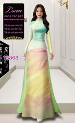 Vải áo dài vằn vện in 3D