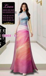 Vải áo dài vằn vện in 3D