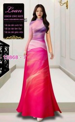 Vải áo dài vằn vện in 3D