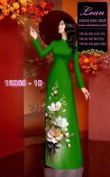 Vải áo dài hoa in 3D