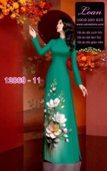 Vải áo dài hoa in 3D