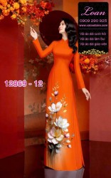 Vải áo dài hoa in 3D