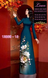 Vải áo dài hoa in 3D