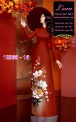 Vải áo dài hoa in 3D