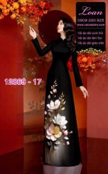 Vải áo dài hoa in 3D
