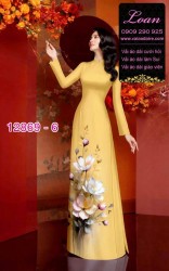 Vải áo dài hoa in 3D