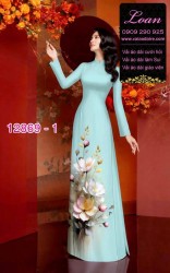 Vải áo dài hoa in 3D