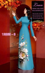Vải áo dài hoa in 3D