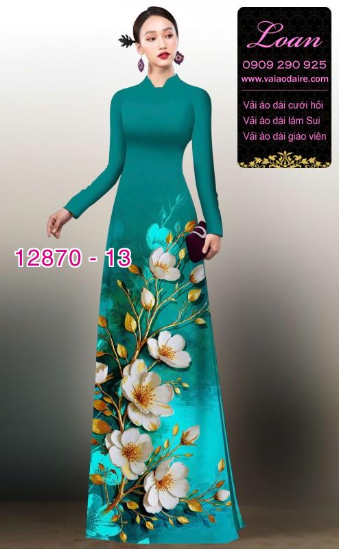 Vải áo dài hoa in 3D