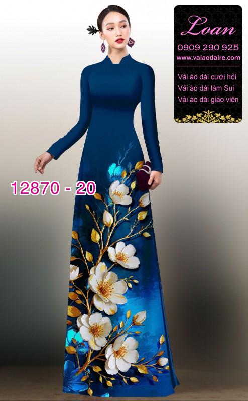 Vải áo dài hoa in 3D