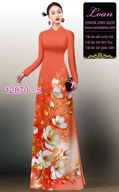 Vải áo dài hoa in 3D